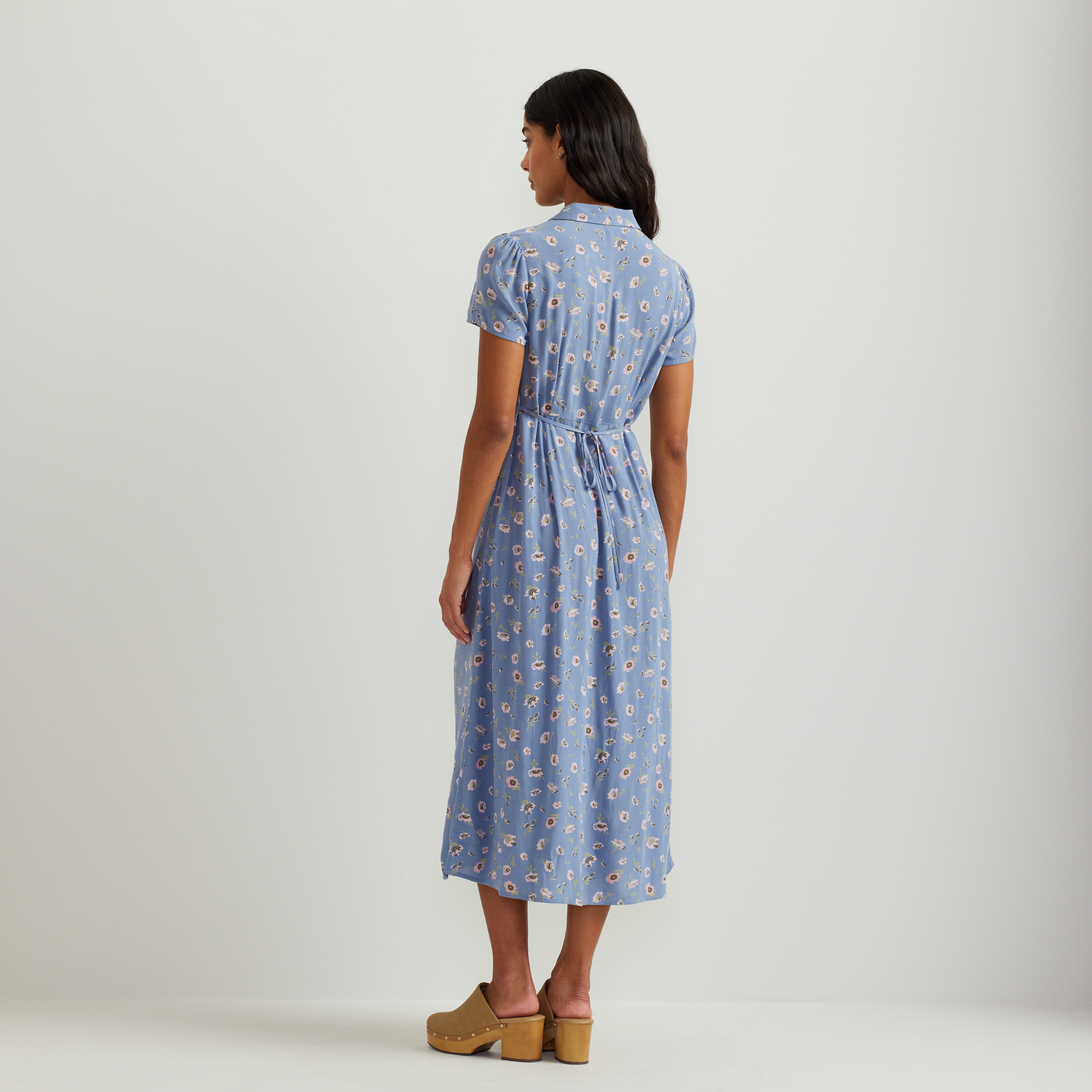 Women's Camp Collar Short-Sleeve Midi Dress - Image 2