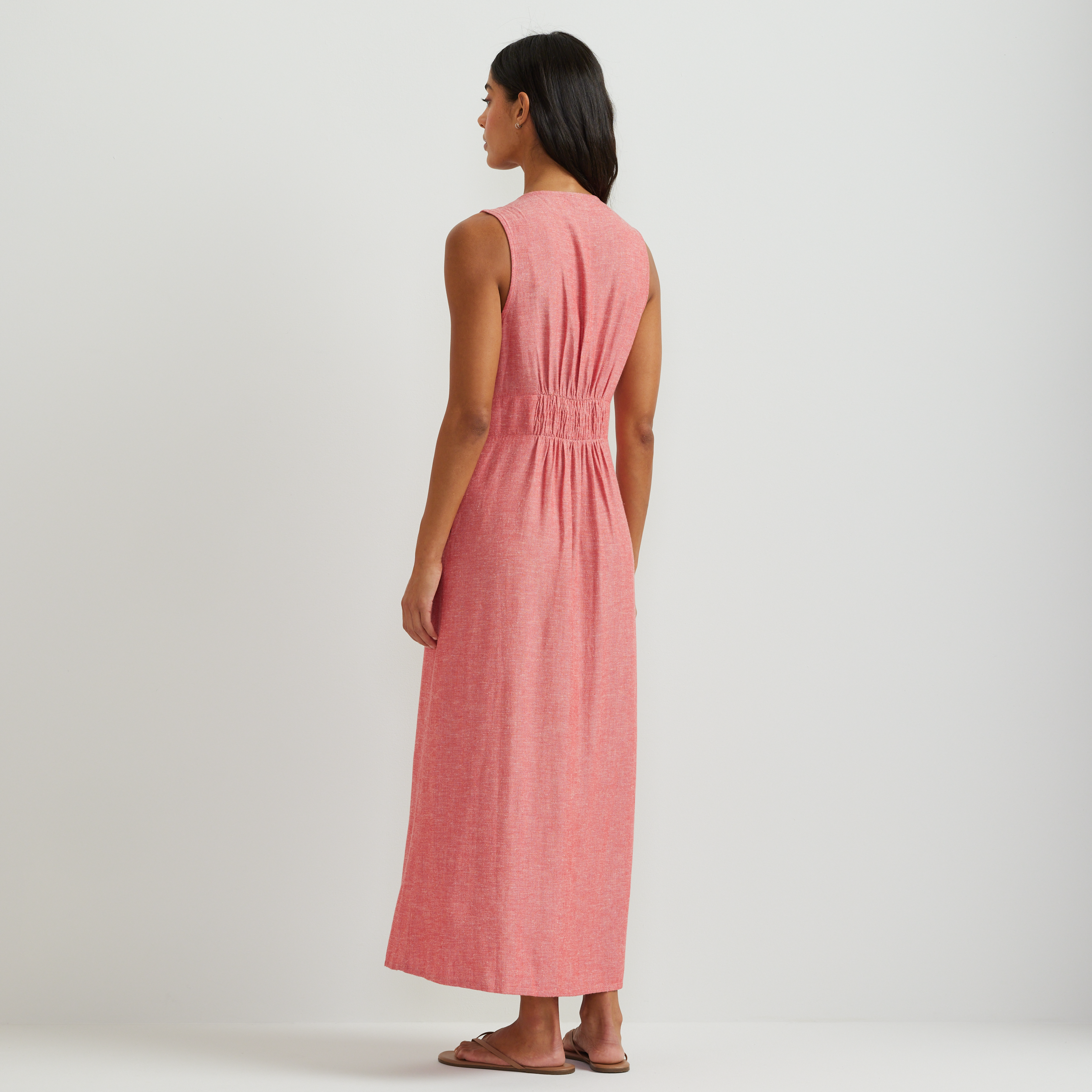 Women's Button Front Midi Dress - Image 2