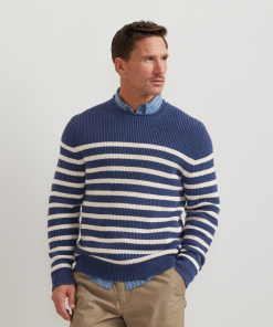 Men's Signature Roll Neck Sweater - Stripe