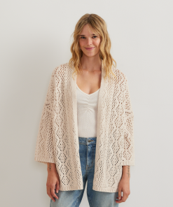 Women's Long Open Stitch Cardigan
