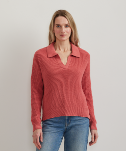 Women's Johnny Collar Polo Sweater
