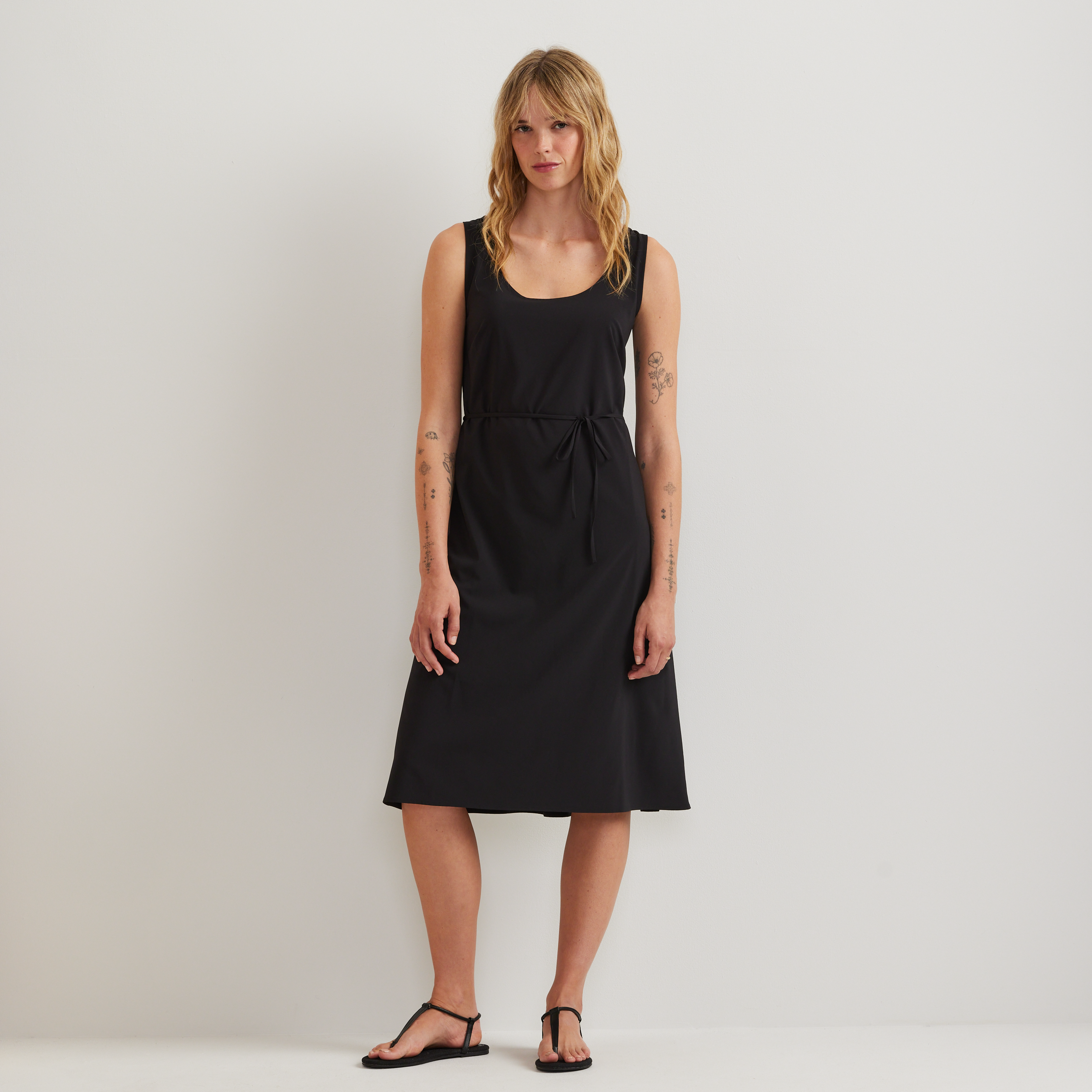 Women's Departure Tie Front Midi Dress