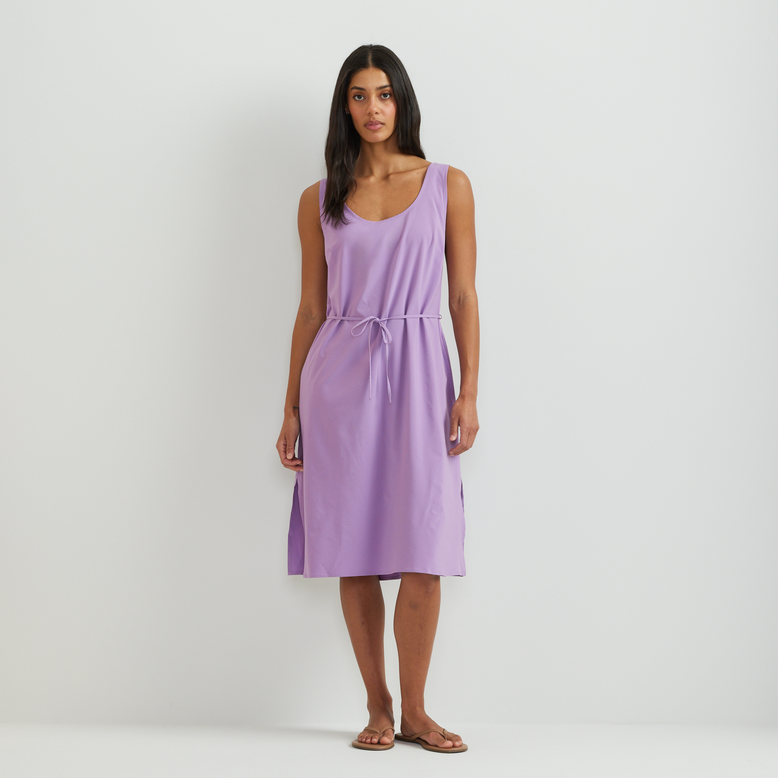 Women's Departure Tie Front Midi Dress - Image 3
