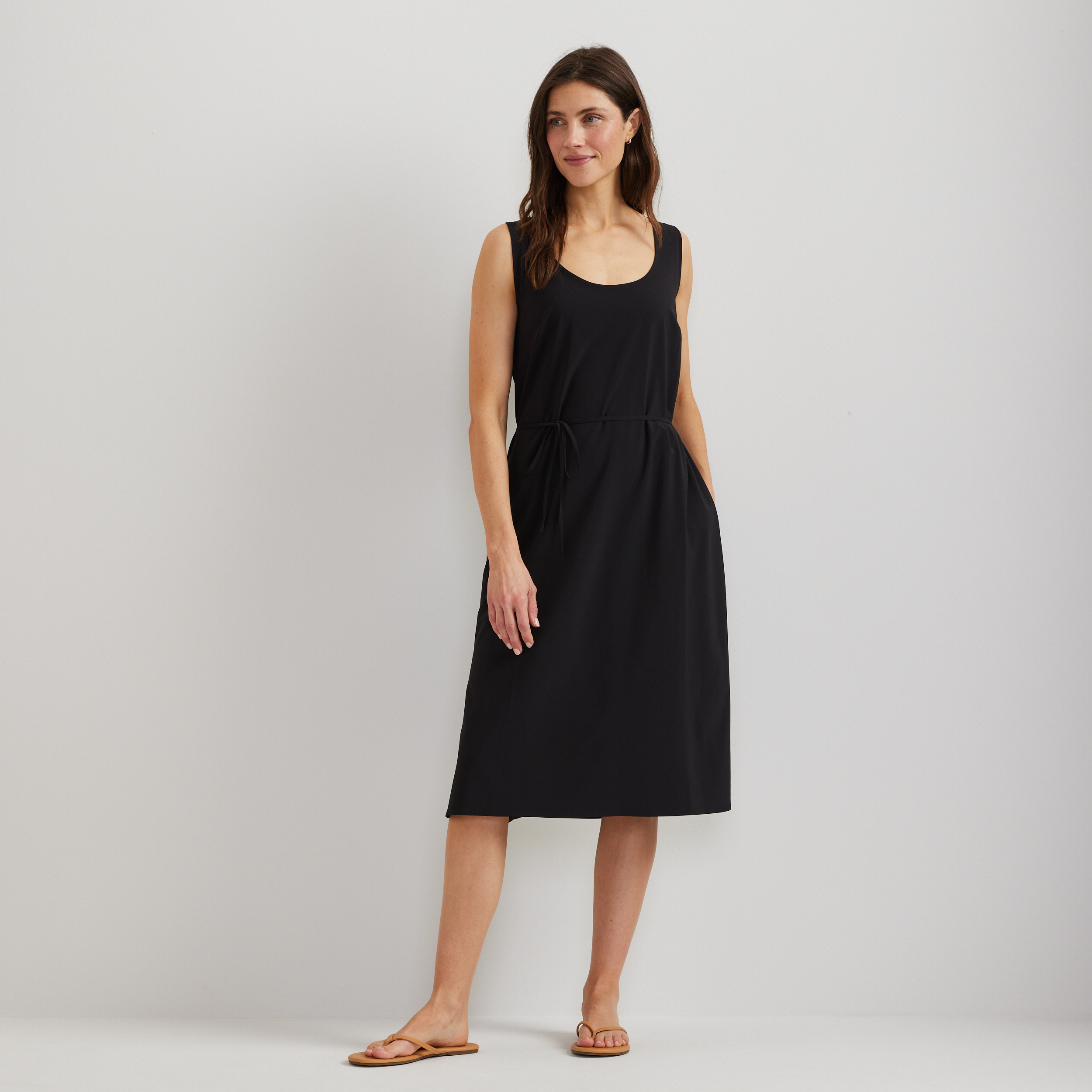 Women's Departure Tie Front Midi Dress - Image 5