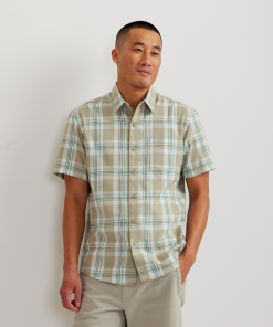 Men's Tidelands Short-Sleeve Yarn-Dyed Textured Shirt