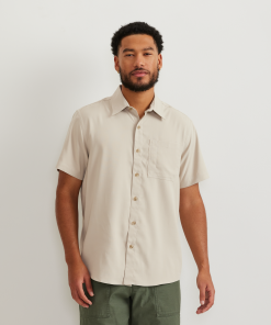 Men's Short Sleeve Destination Shirt-Solid