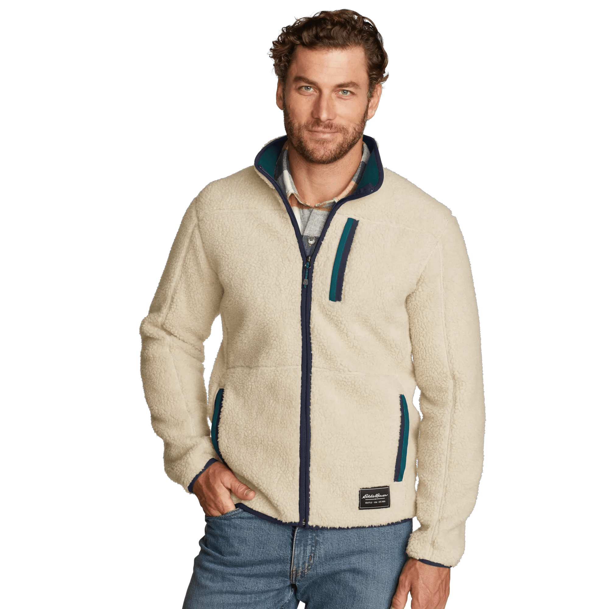 Men's Chilali Faux Shearling Fleece Jacket - Image 2