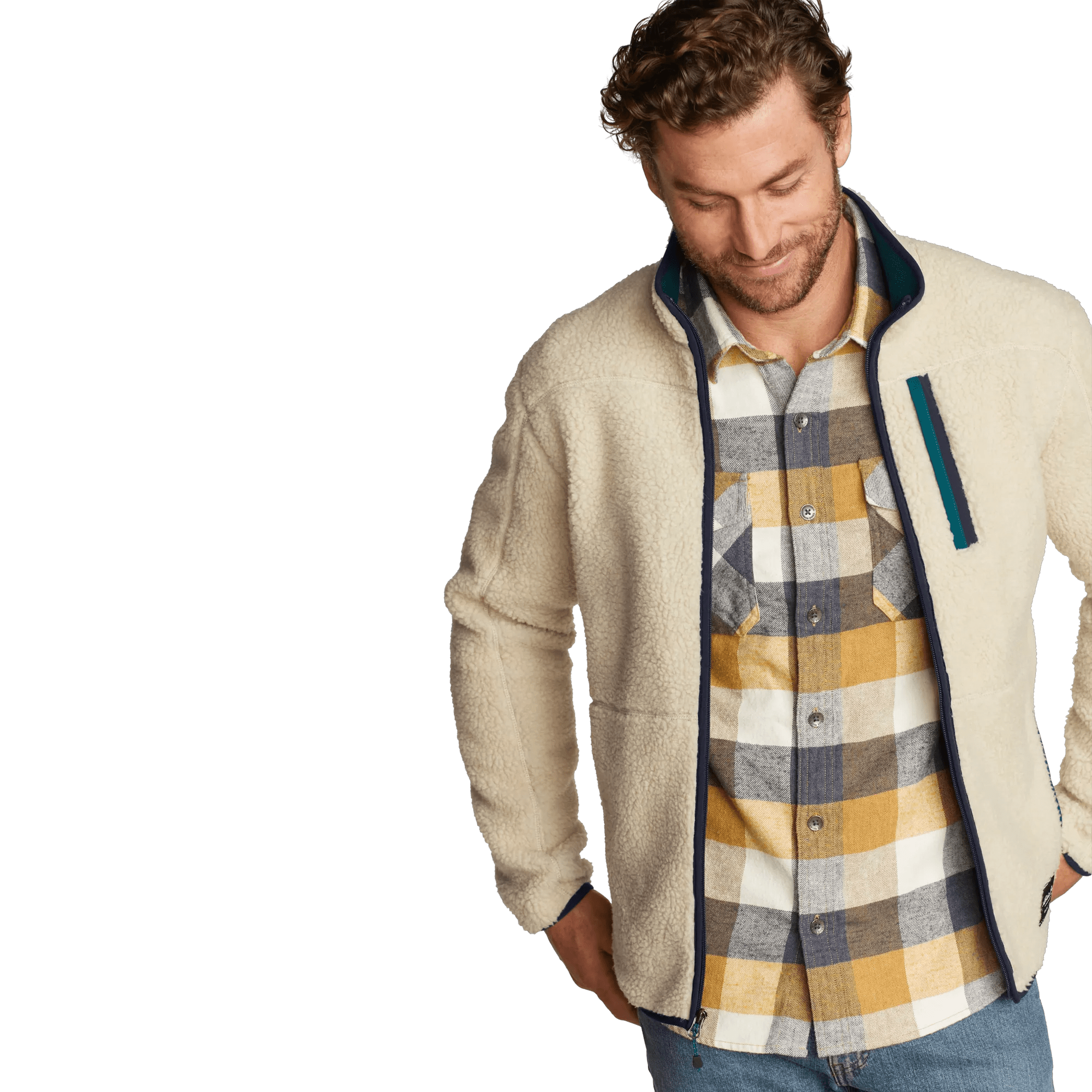 Men's Chilali Faux Shearling Fleece Jacket - Image 7