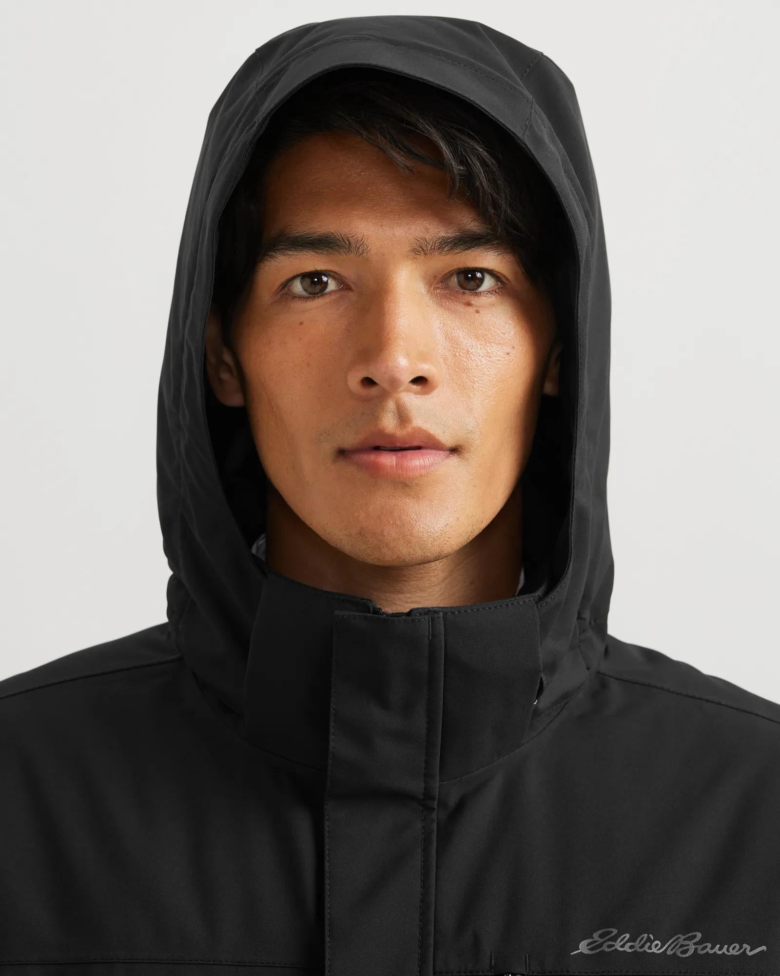 Men's Mainstay Insulated Waterproof Hooded Trench Coat - Image 6