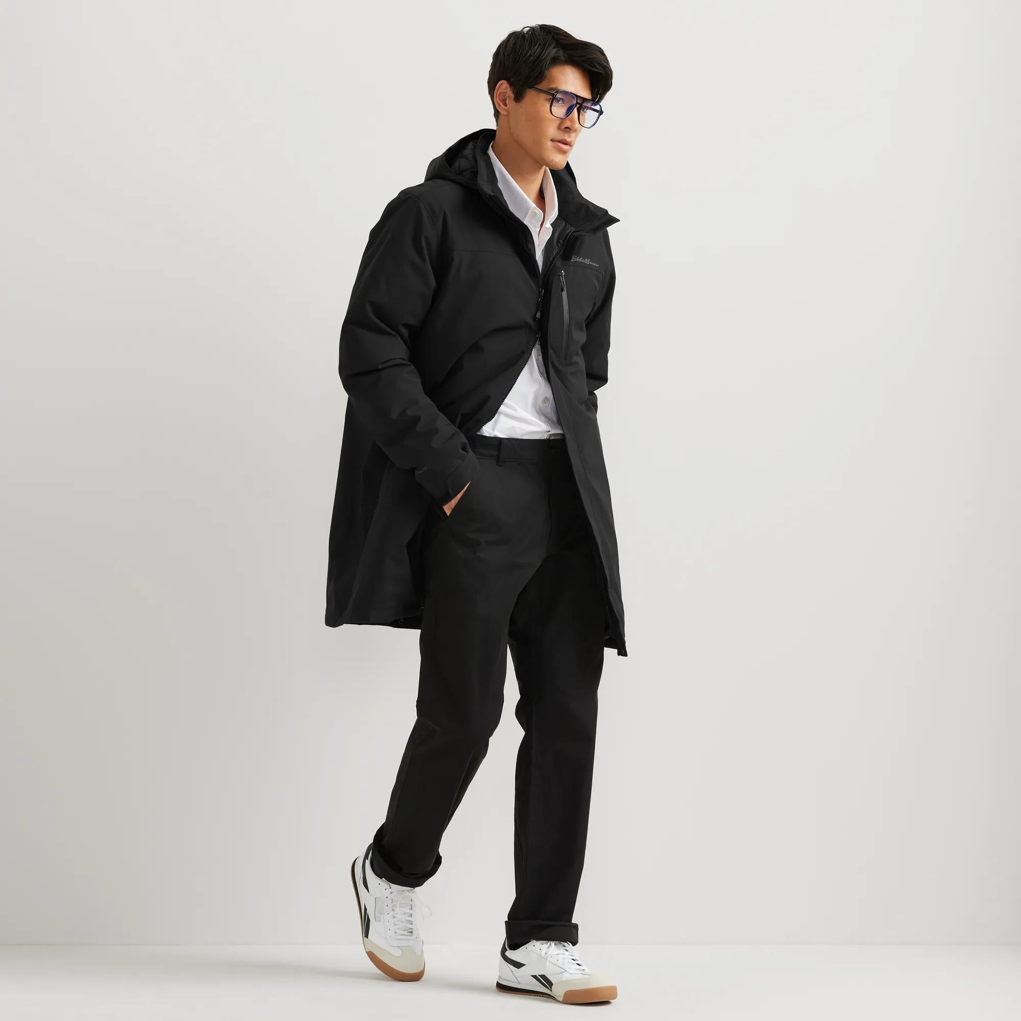 Men's Mainstay Insulated Waterproof Hooded Trench Coat - Image 4