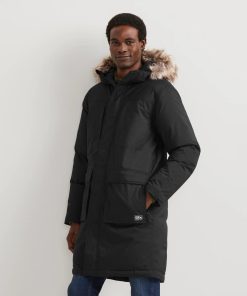 Men's Superior Down Waterproof Hooded Stadium Coat