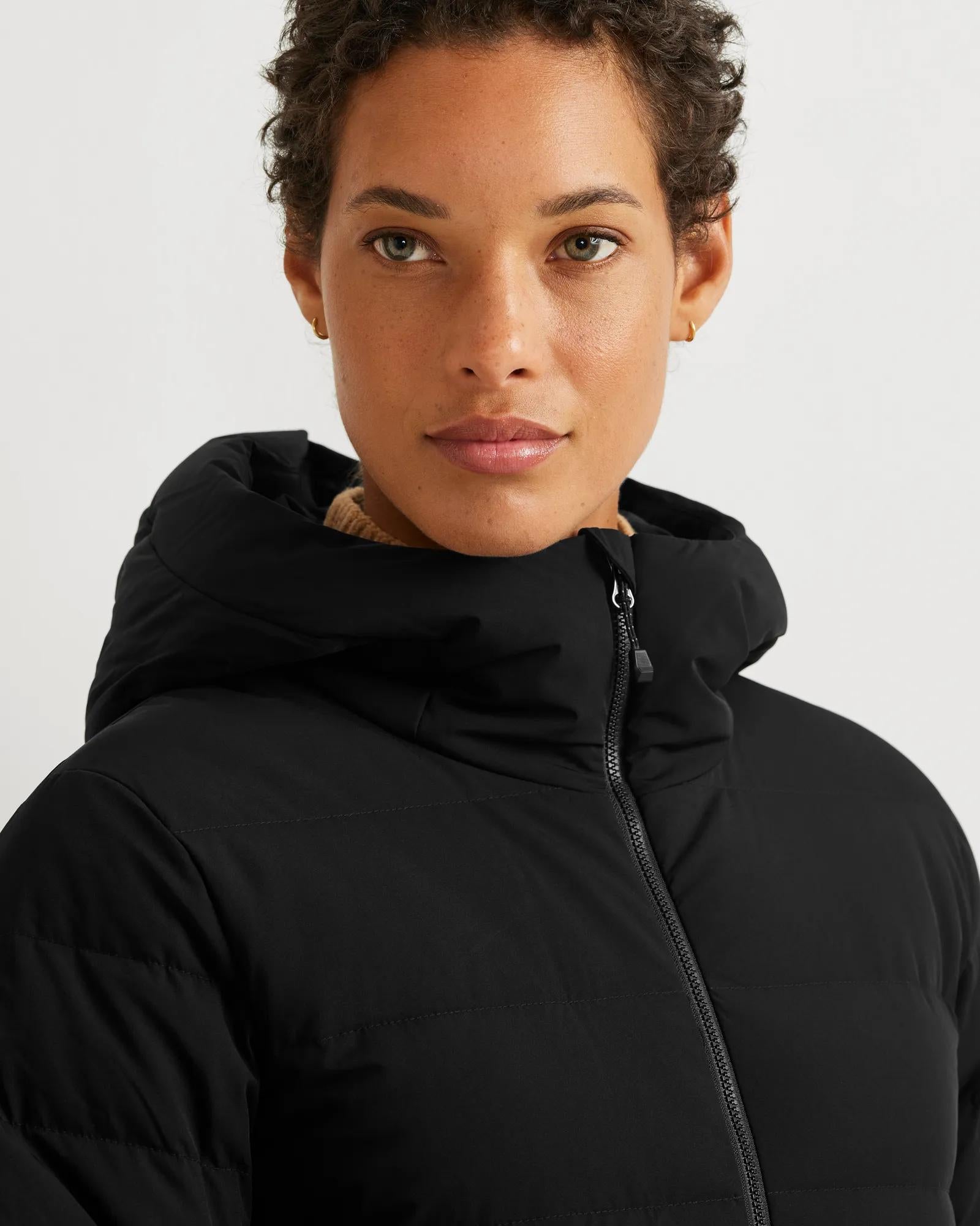 Women's EB Stretch Down Hooded Duffle Coat - Image 8