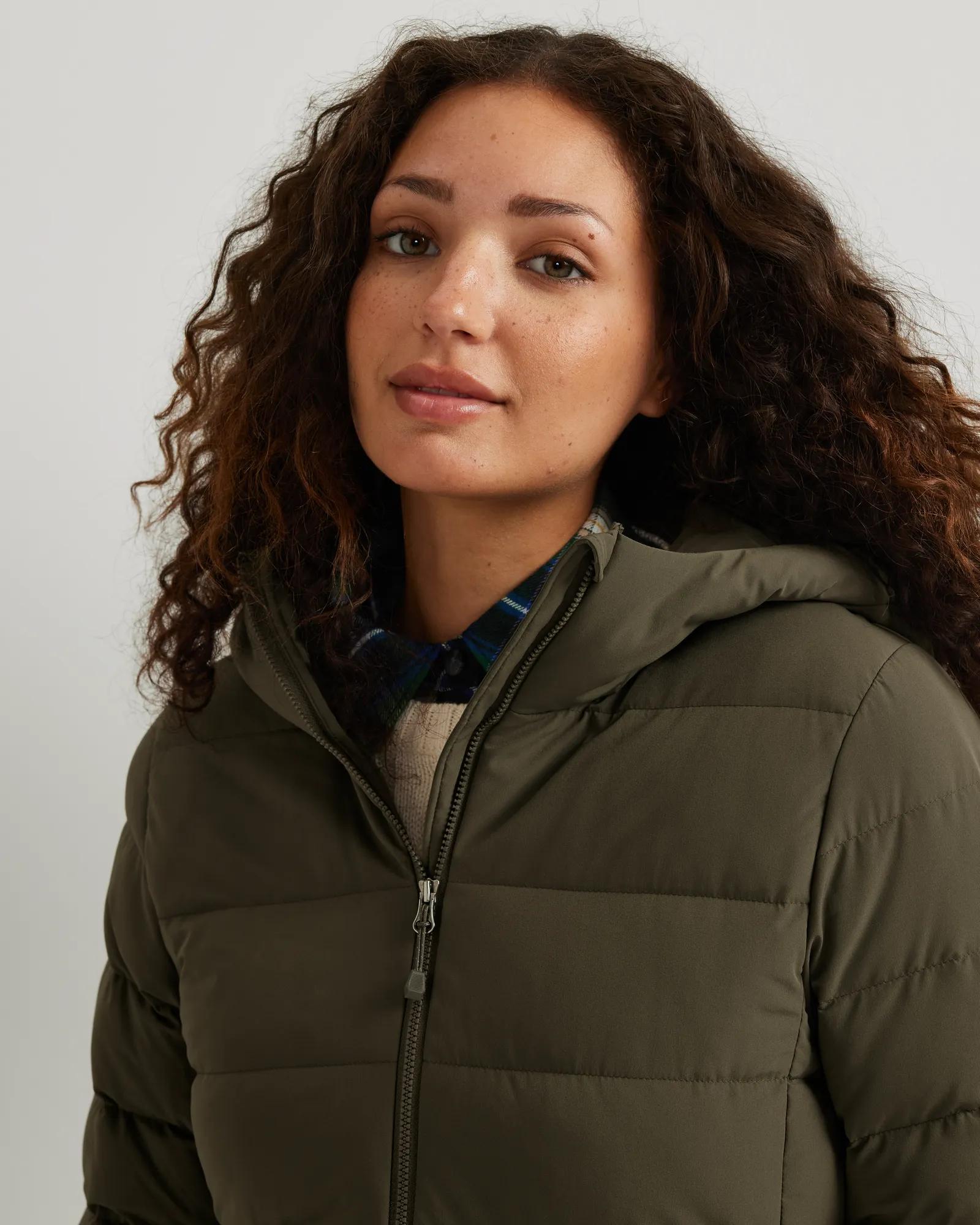 Women's EB Stretch Down Hooded Duffle Coat - Image 7