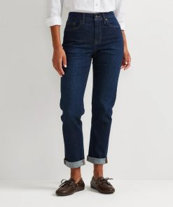 Women's Boyfriend Mid-Rise Slim Fit Jeans