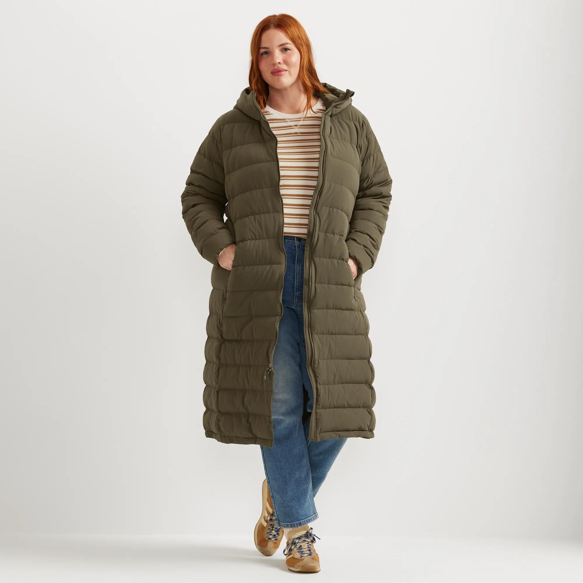 Women's EB Stretch Down Hooded Duffle Coat - Image 3