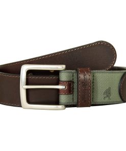 Alternative view of Men's Rugged Leather Belt With Stretch Tab And Sasquatch Design