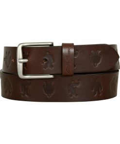 Men's Embossed Sasquatch Harness Leather Belt