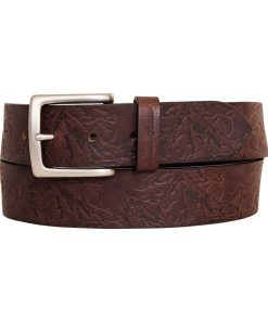 Men's Debossed Live Your Adventure Leather Belt