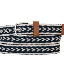 Women's Cascade Woven Belt With Metal Buckle
