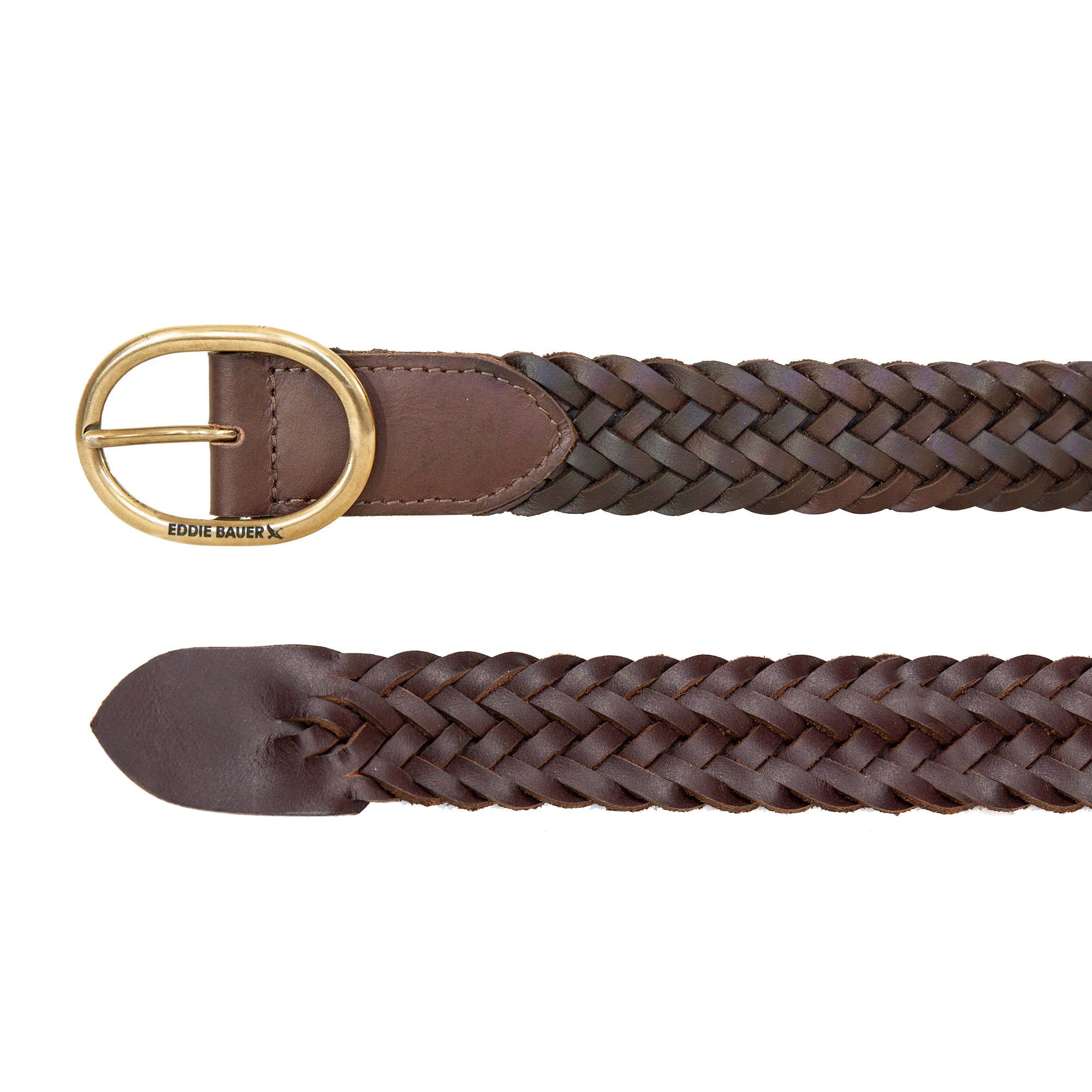 Women's Center Bar Woven Leather Belt - Image 2