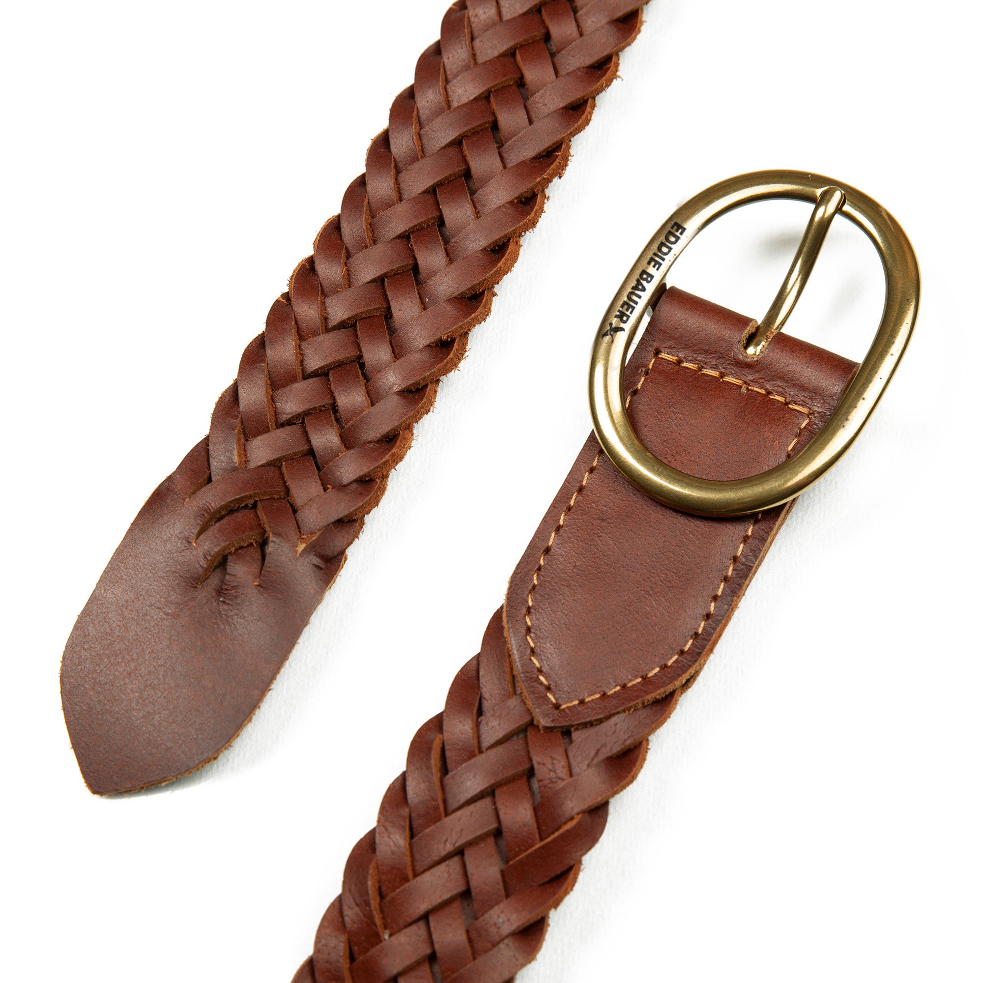 Women's Center Bar Woven Leather Belt - Image 9