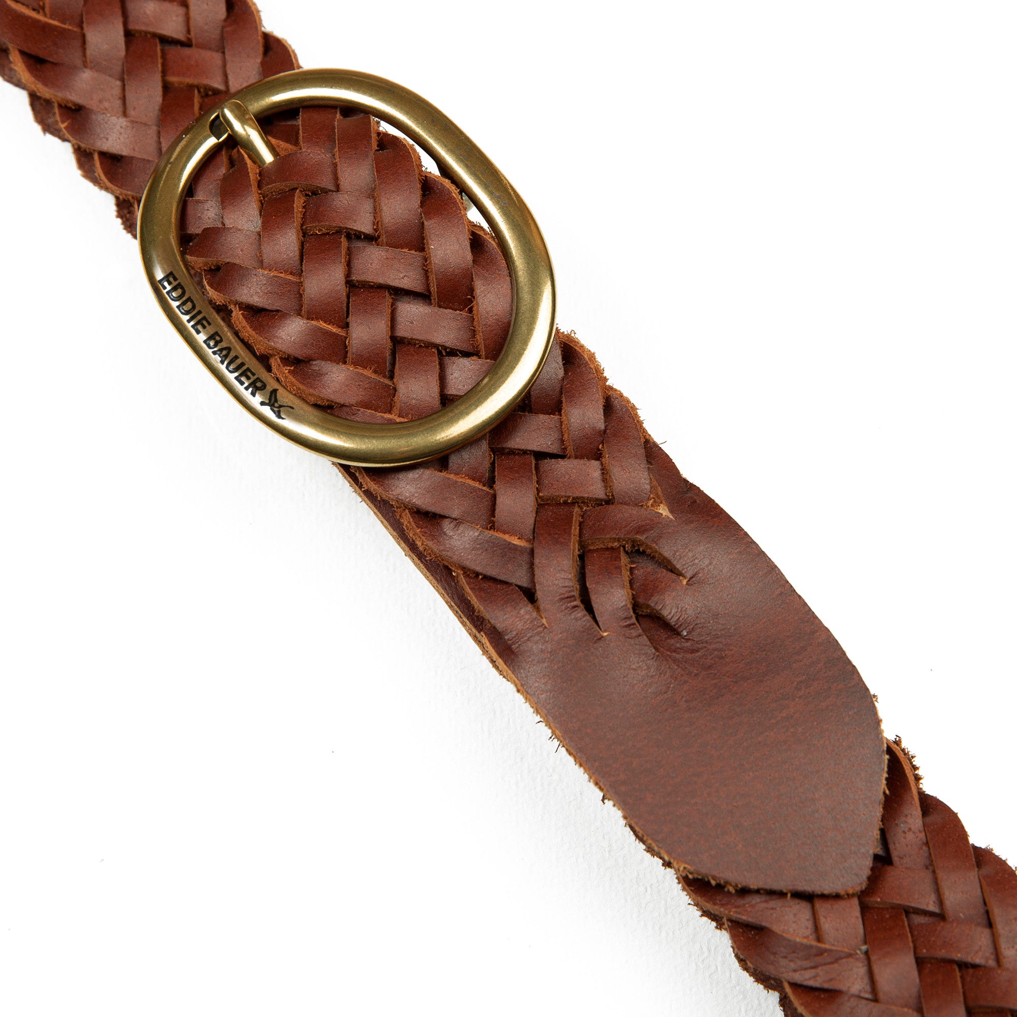 Women's Center Bar Woven Leather Belt - Image 10