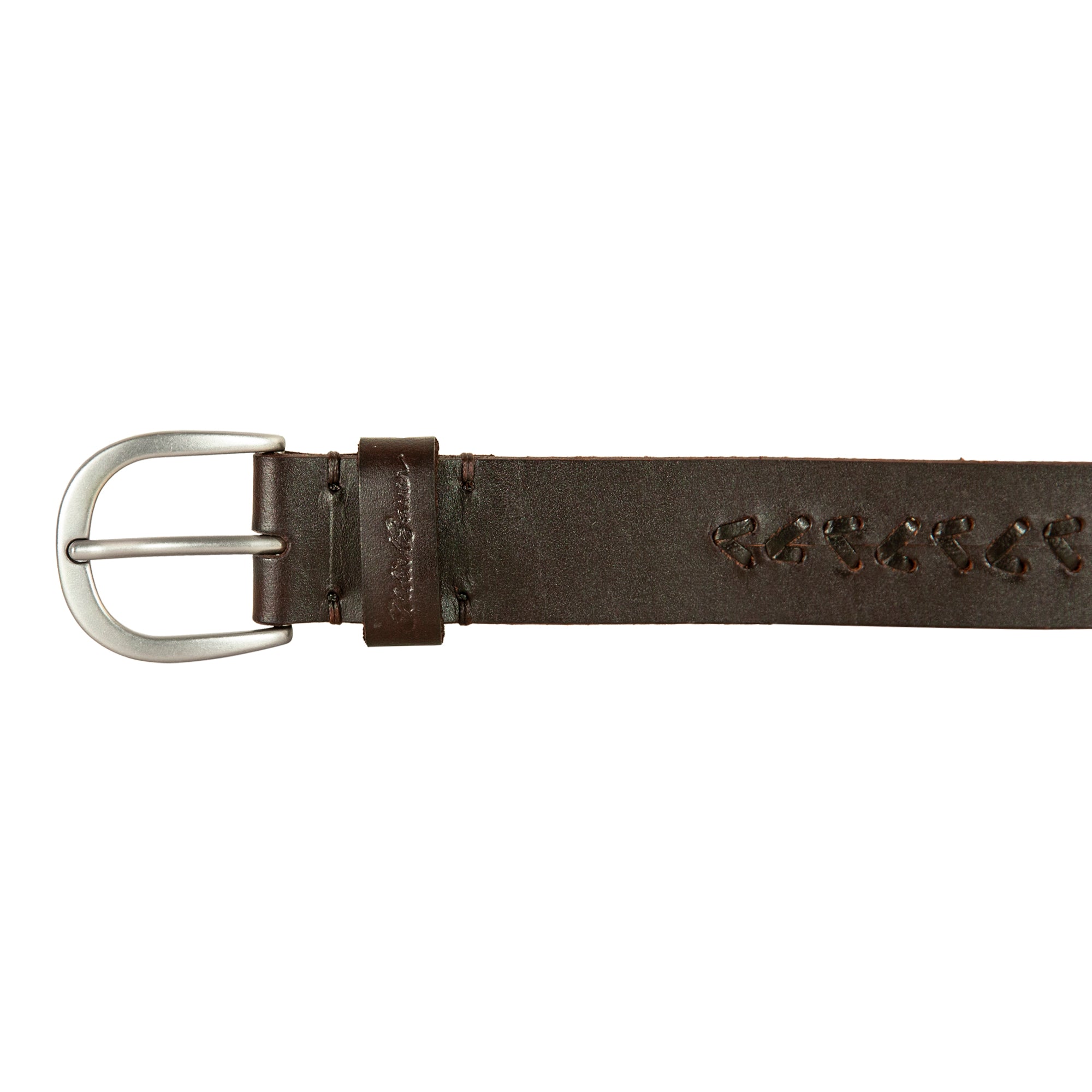 Women's Center Lacing Detailed Leather Belt - Image 5