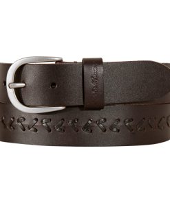 Women's Center Lacing Detailed Leather Belt