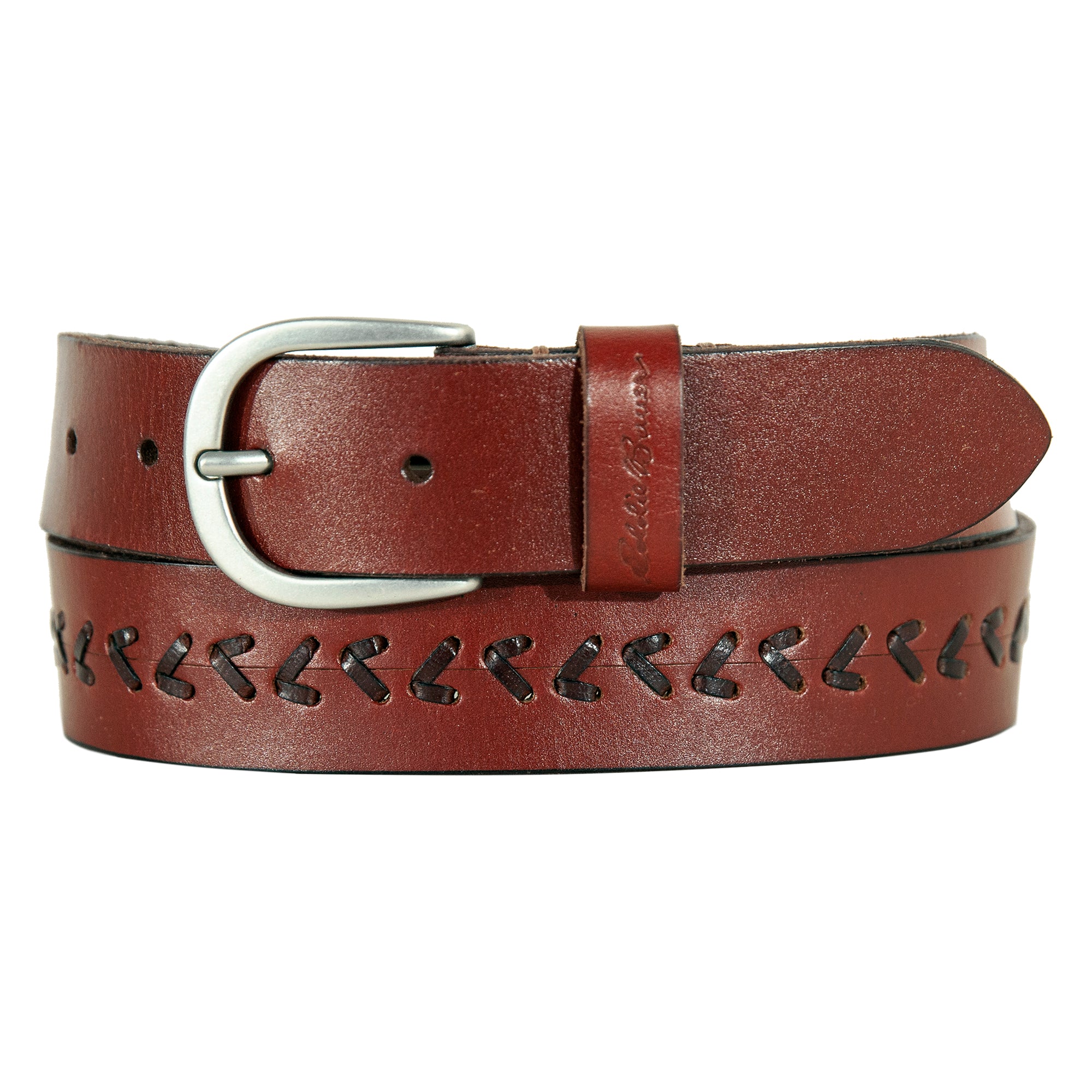 Women's Center Lacing Detailed Leather Belt - Image 6