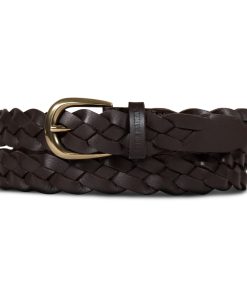 Women's Thin Braided Leather Belt
