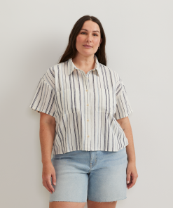 Alternative view of Women's Destination Utility Shirt - Crinkle Stripe