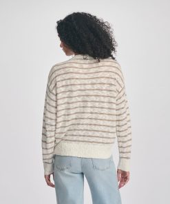 Alternative view of Women's Slub Stripe Crew Neck Sweater
